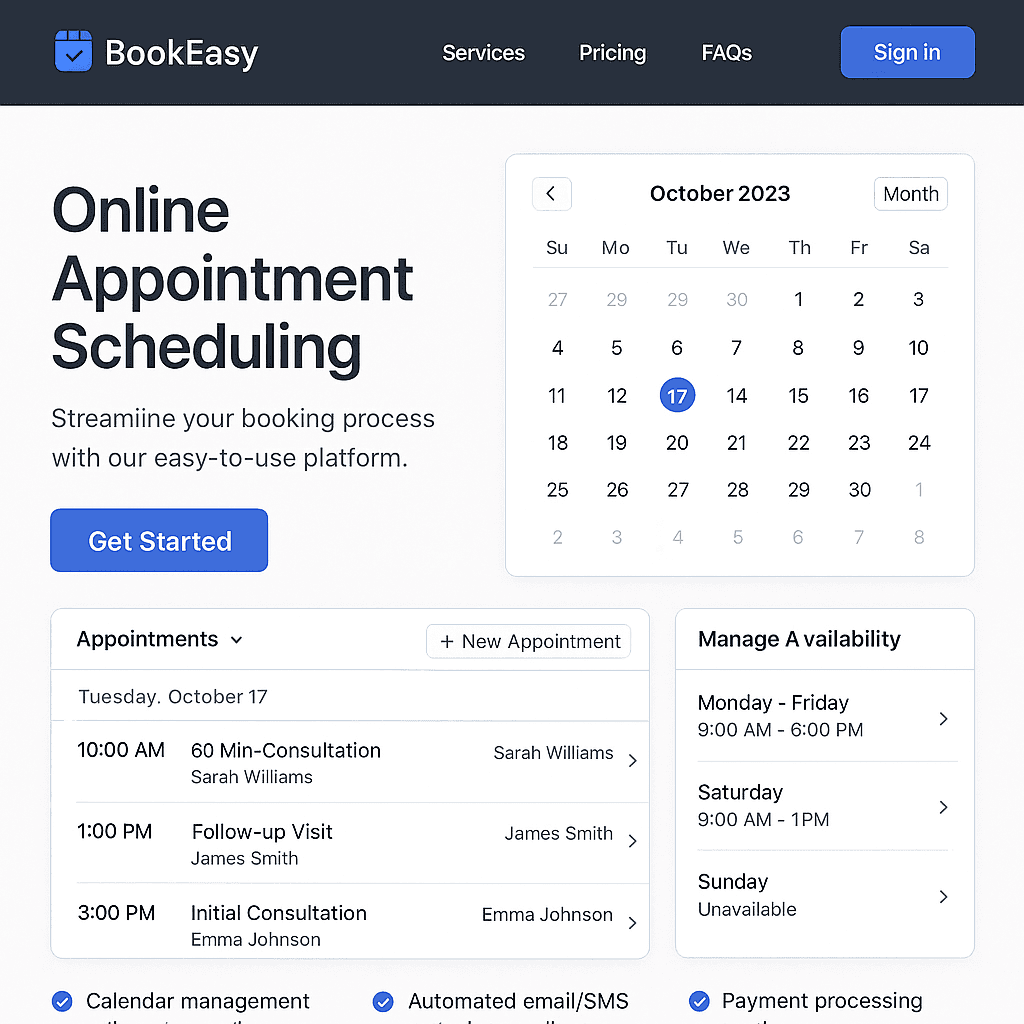 BookEasy Appointment System